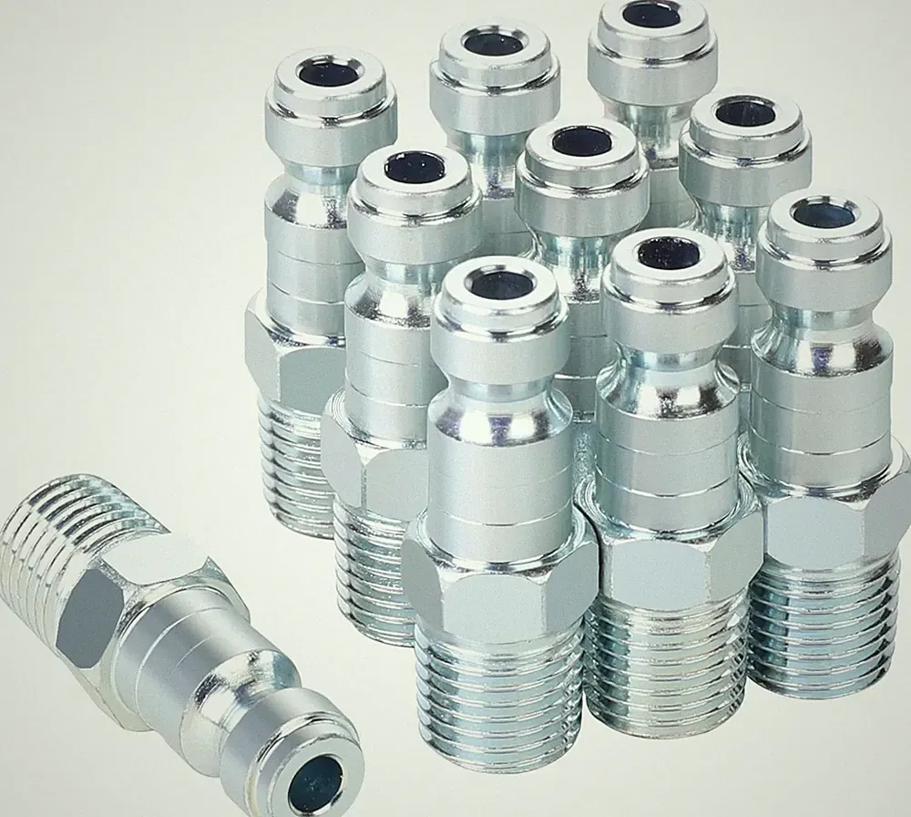 1/4 Air Hose Fittings, Automotive T-Type Plug, 1/4 Inch Male NPT Threads Size, S