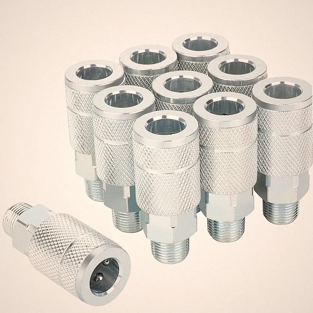 3/8 Air Compressor Hose Fittings, Automotive T-Type, 3/8 Inch NPT Male Thread...