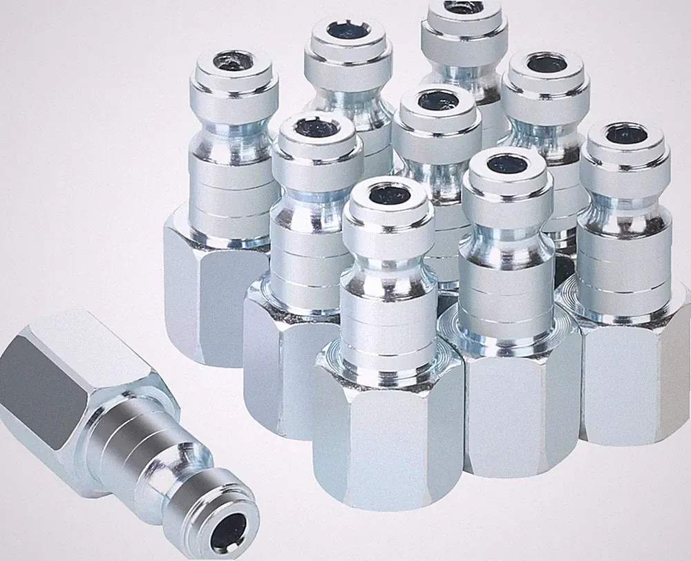Air Compressor Accessories Fittings, Automotive T-Type, 1/4 Inch Body Size, 1/4